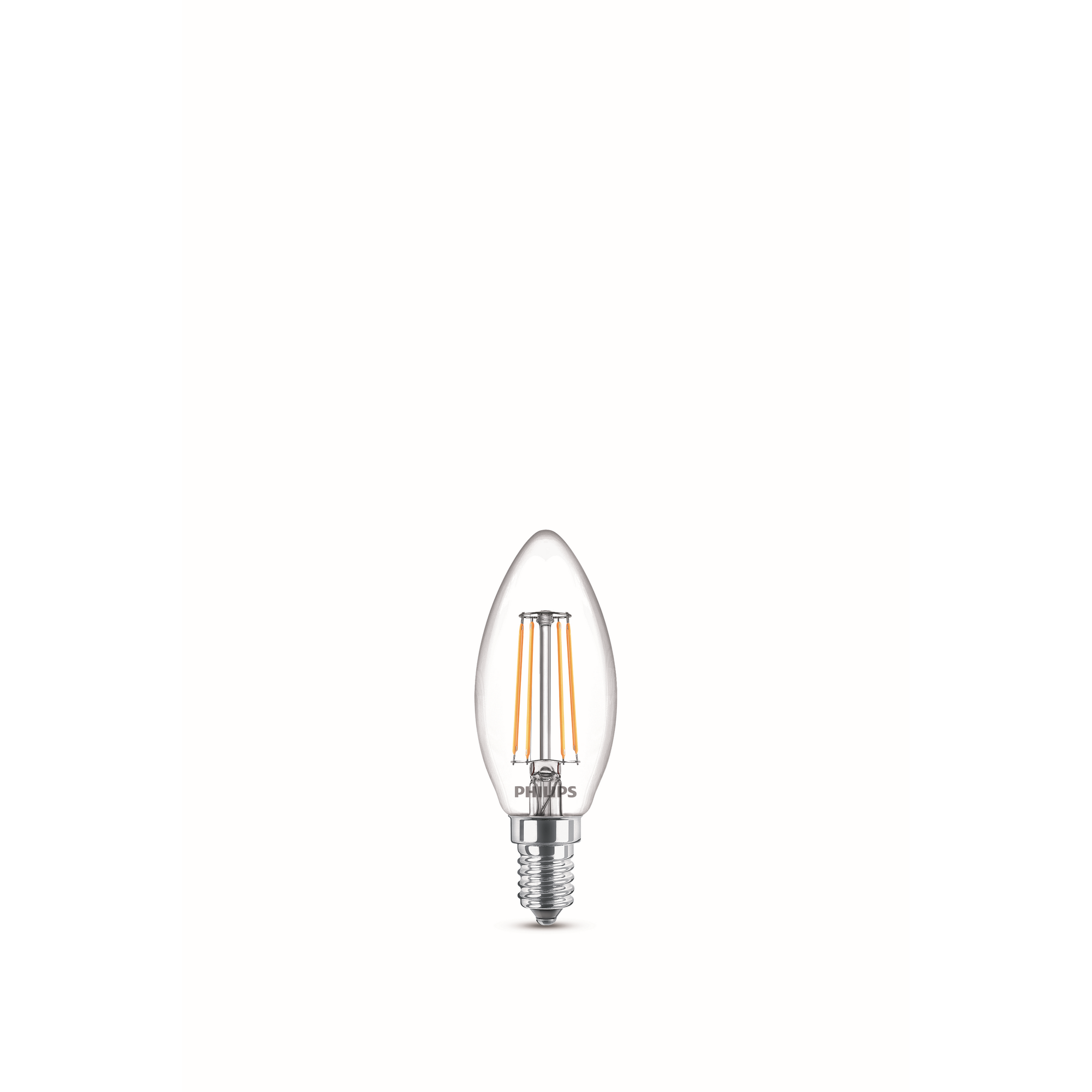 Philips LED-Leuchtmittel Kerze klar E14 4,3 W 470 lm neutralweiß