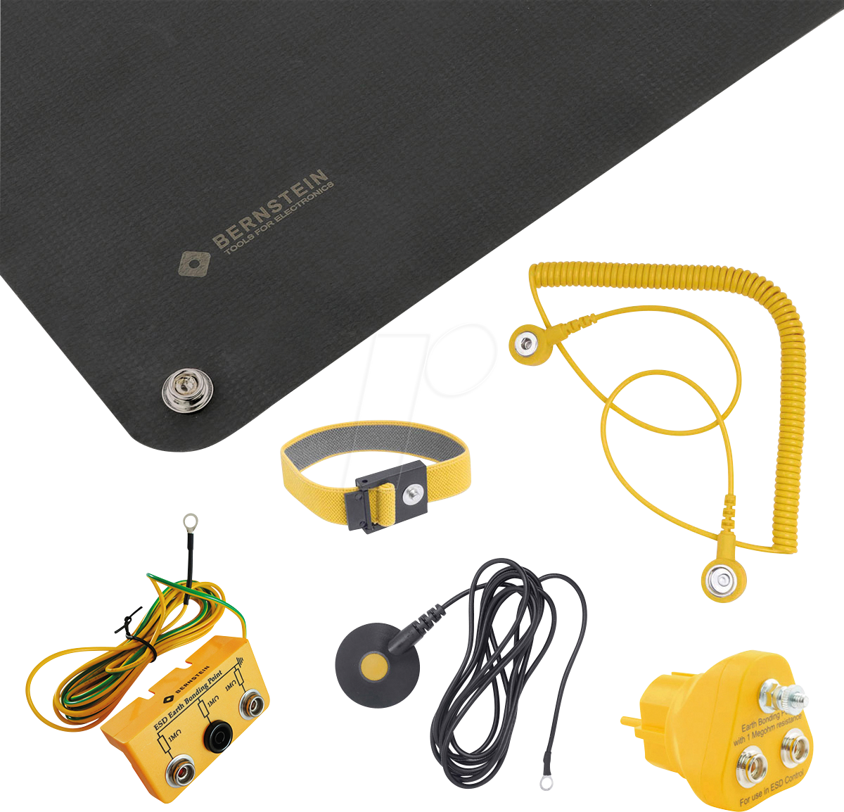 BERN 9-360-B - ESD Handling-Set, Matte, Armband, Kabel, Erdungsstecker, 6-tlg