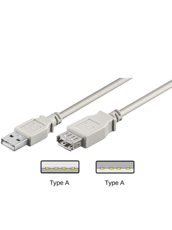 AK 669-0,3 - USB 2.0 Kabel, A Stecker auf A Buchse, 30 cm