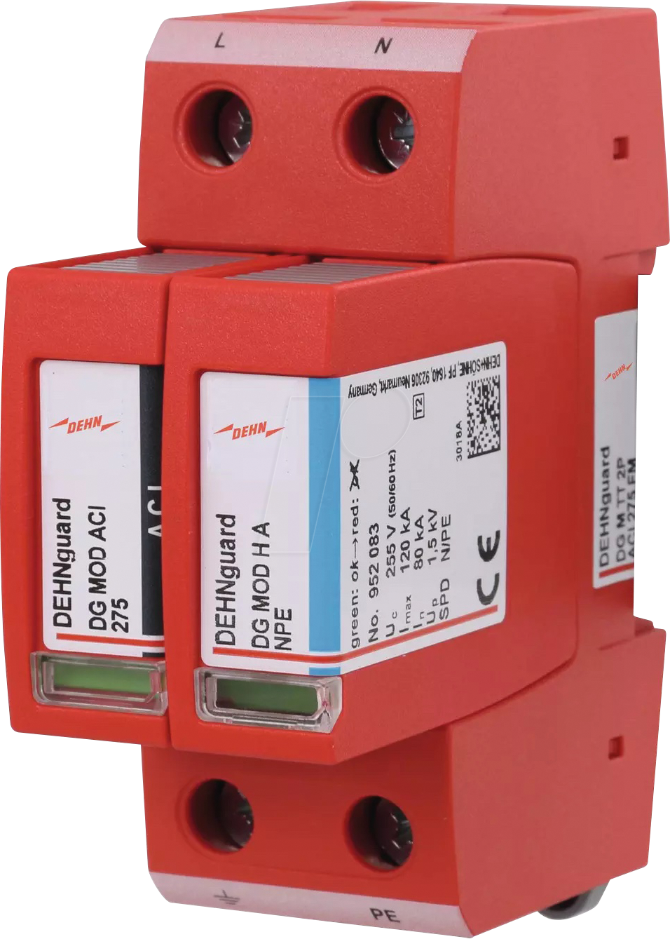 DEHN 952121 - Überspannungsschutz Typ 2, TT + TN-S mit ACI, modular