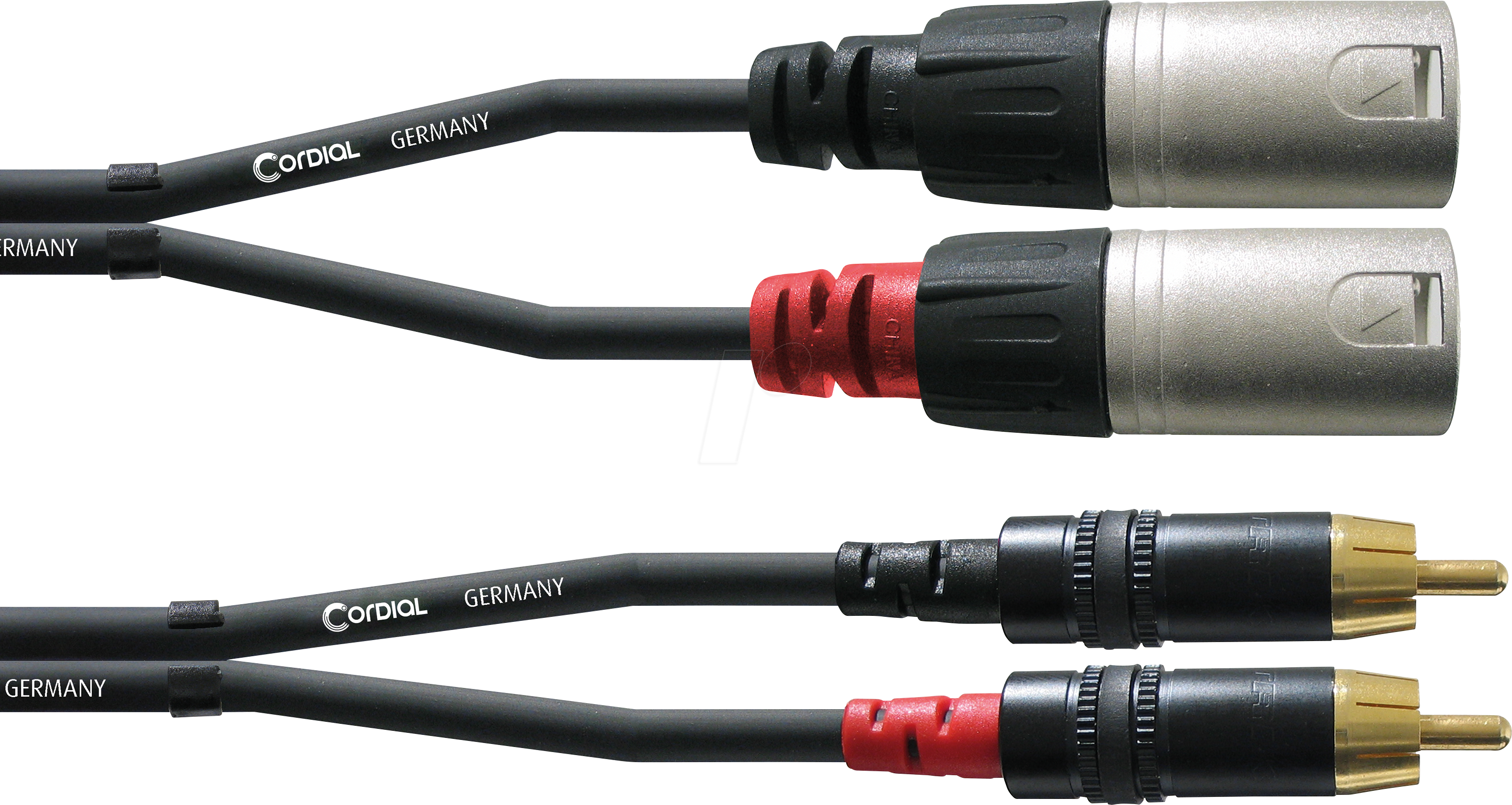 CFU 1,5 MC - CORDIAL 2x XLR male 3 pol, 2x Cinch-RCA, 1,50m