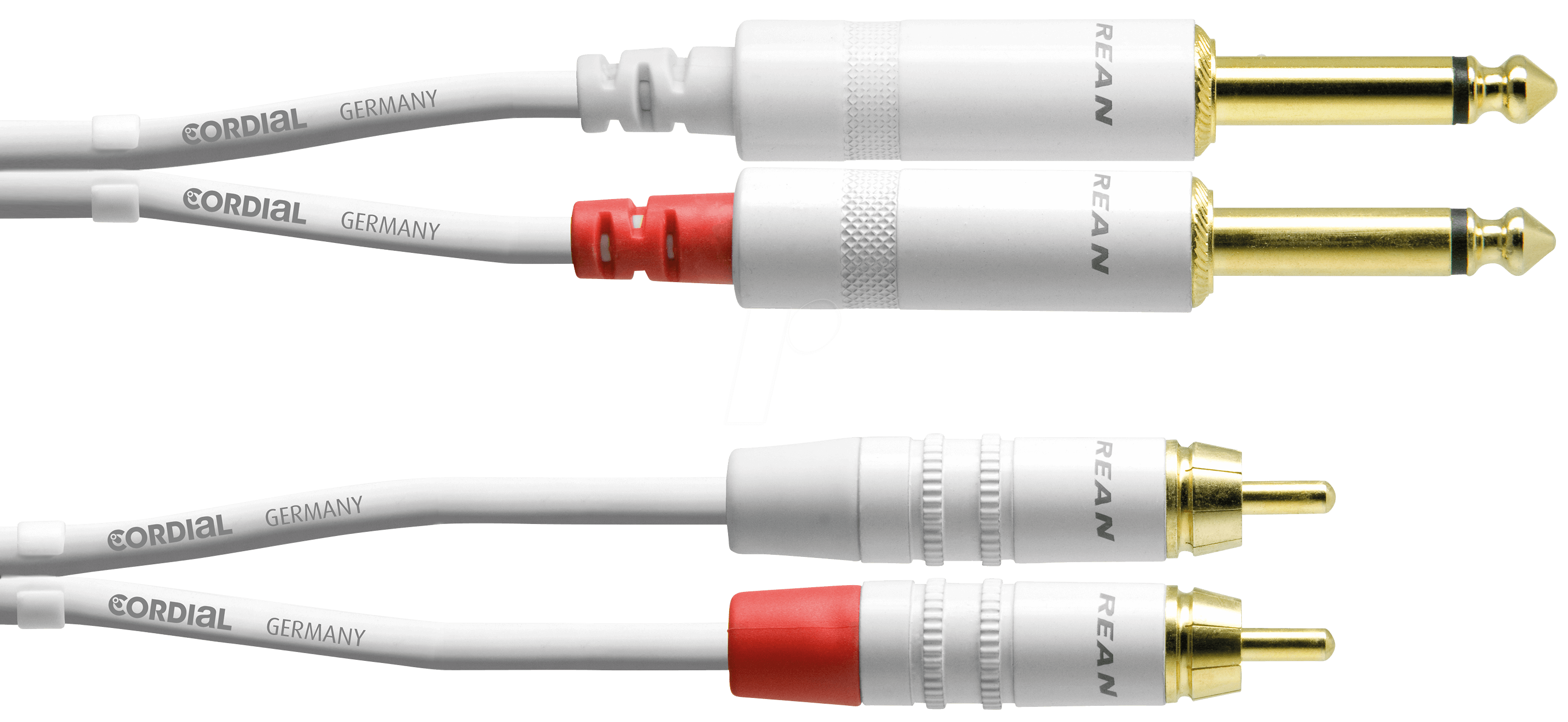 CFU 6 PC-SN - CORDIAL 2x 6,3 mm Mono Klinke, 2x Cinch-RCA, 6,00m