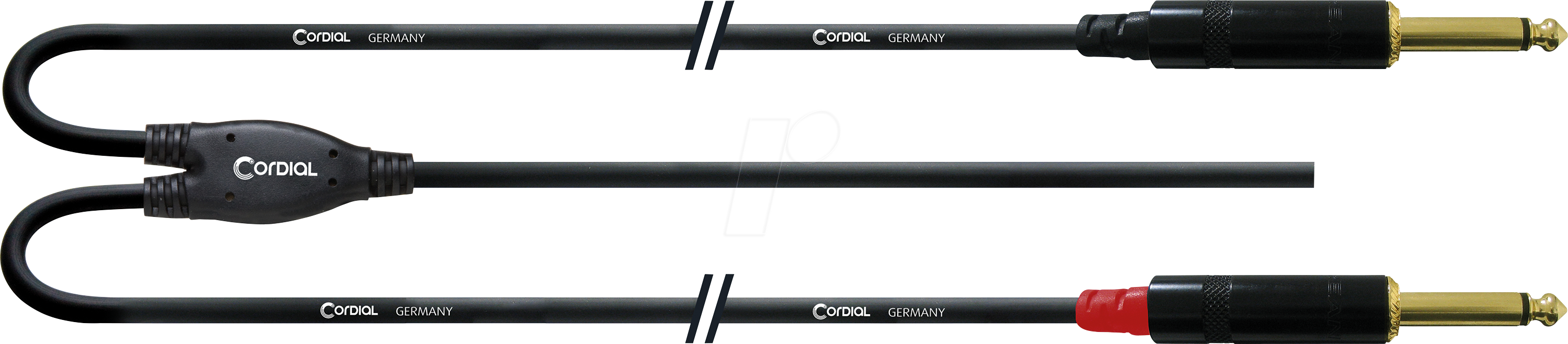 CFY 1,5 WPP-LONG - CORDIAL 1x 3.5mm Klinke stereo, 2x 6.3 mm Klinke mono, 1,50m