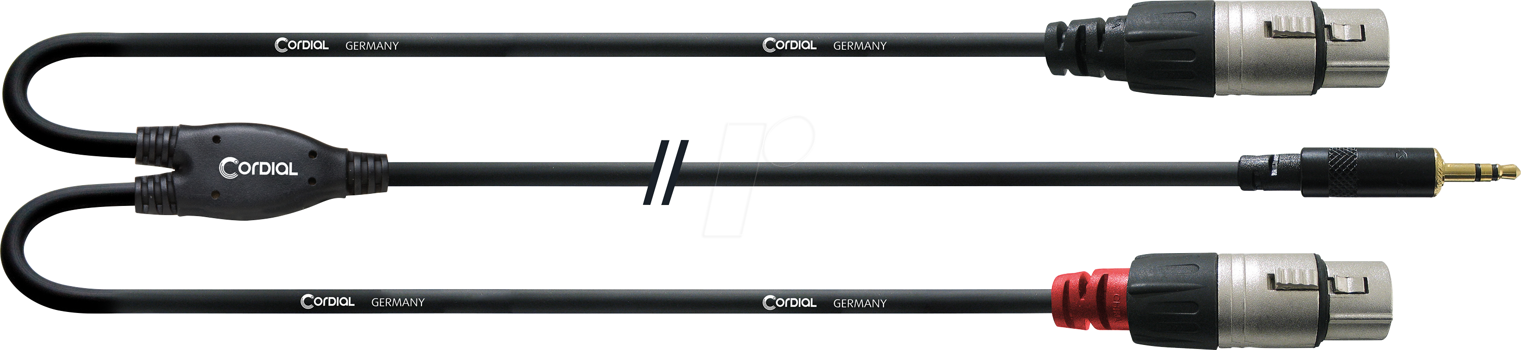 CFY 3 WFF - CORDIAL 1x 3.5mm Klinke stereo, 2x XLR female 3 pol, 3,00m