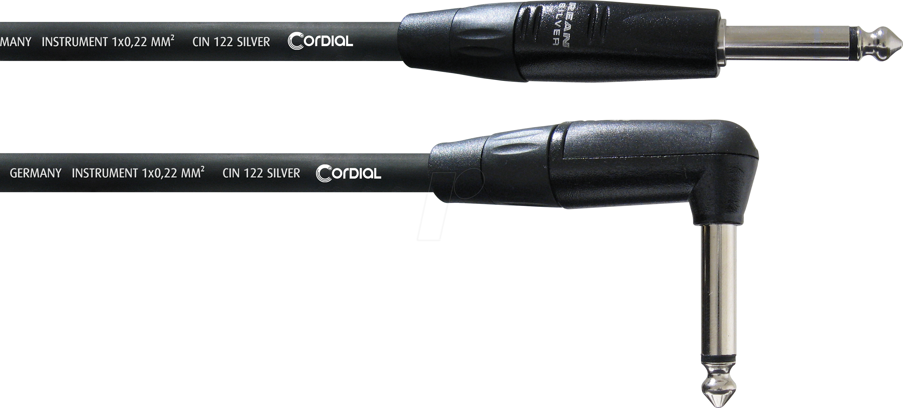CII 6 PR - CORDIAL 6,3 mm Mono Klinke, Mono Winkelklinke, 6,00m