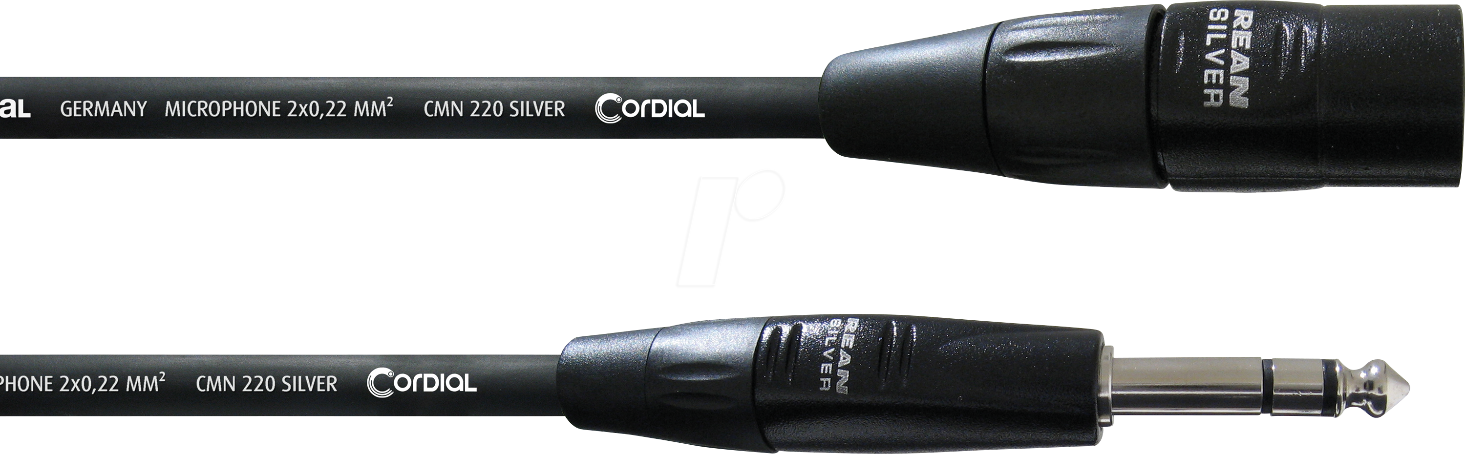 CIM 3 MV - CORDIAL 1x XLR male 3 pol, 1x 6.3 mm Klinke stereo, 3,00m