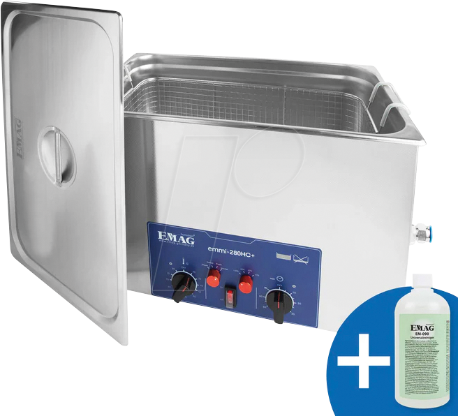 EMMI 280 HC+ - Ultraschallreiniger, 30 l , 1240 W, mit Heizung, Edelstahl