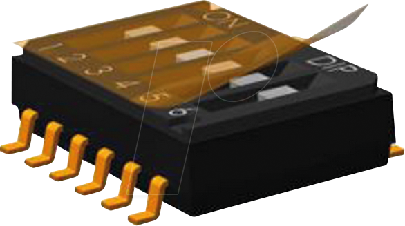 DIP DHA-04TQR - SMD-DIP-Schalter - 1,27 mm Rastermaß, 4-polig