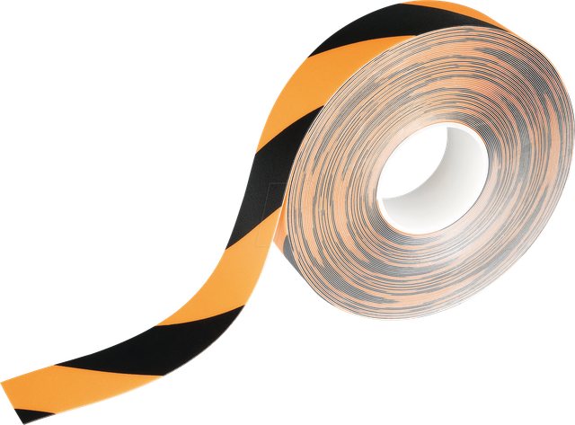 DURABLE 1021130 - Bodenmarkierungsband, gelb/schwarz, 0,5 mm dick, 50 mm x 30 m