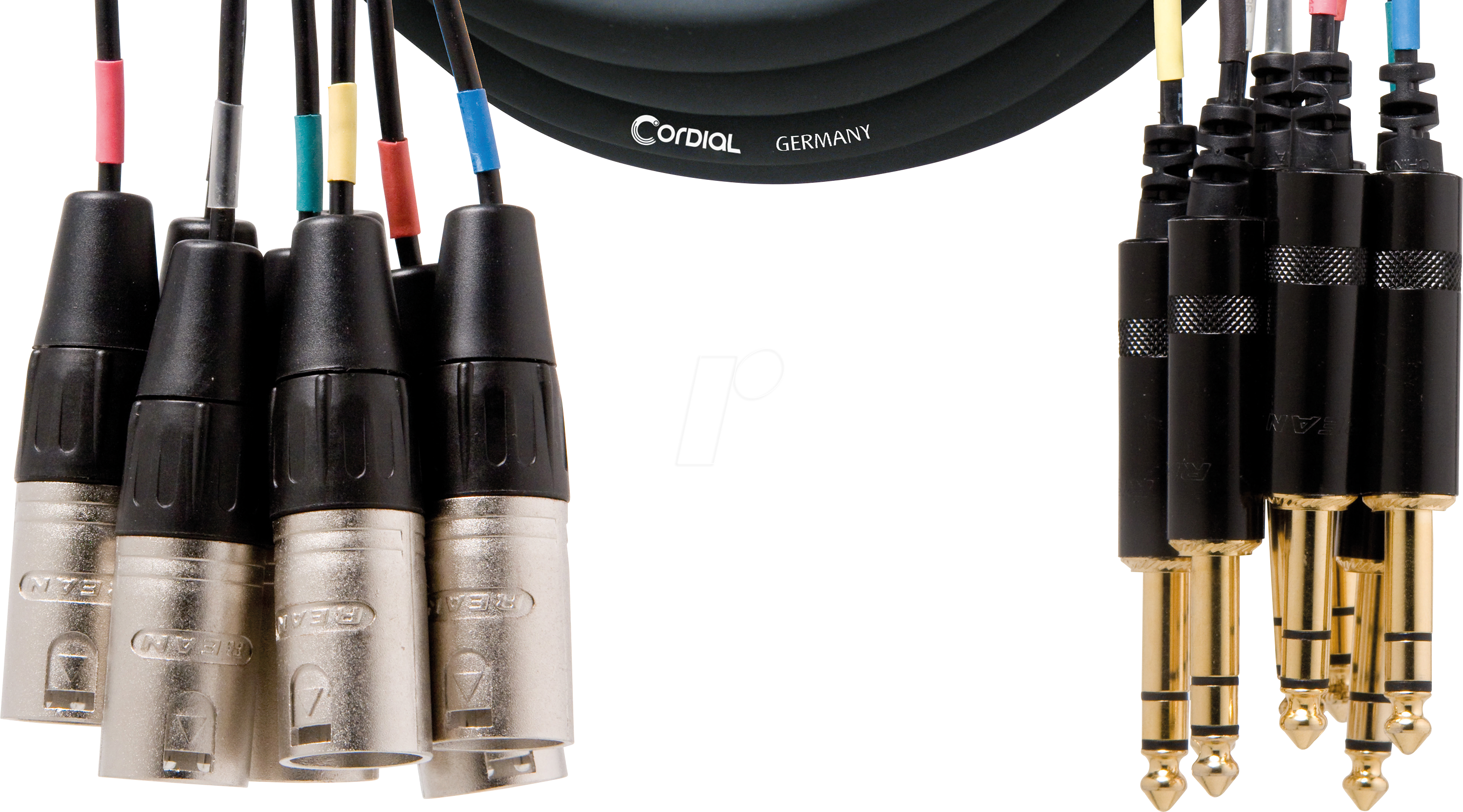 CML 8-0 MV 3 C - CORDIAL 8x XLR male 3 pol, 8x 6.3 mm Klinke stereo, 3,00m