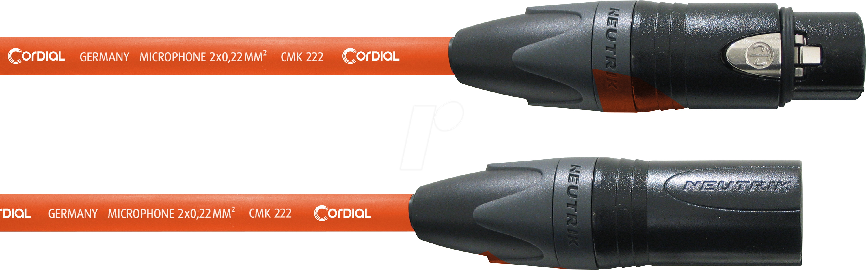 CPM 10 FM-OR - CORDIAL 1x XLR female 3 pol, 1x XLR male 3 pol, 10,00m