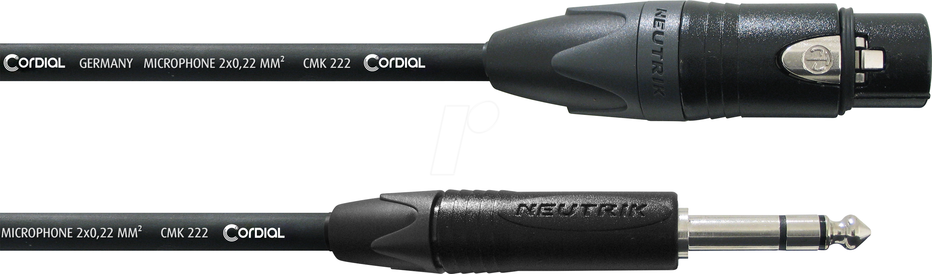 CPM 10 FV - CORDIAL 1x XLR female 3 pol, 1x 6.3 mm Klinke stereo, 10,00m