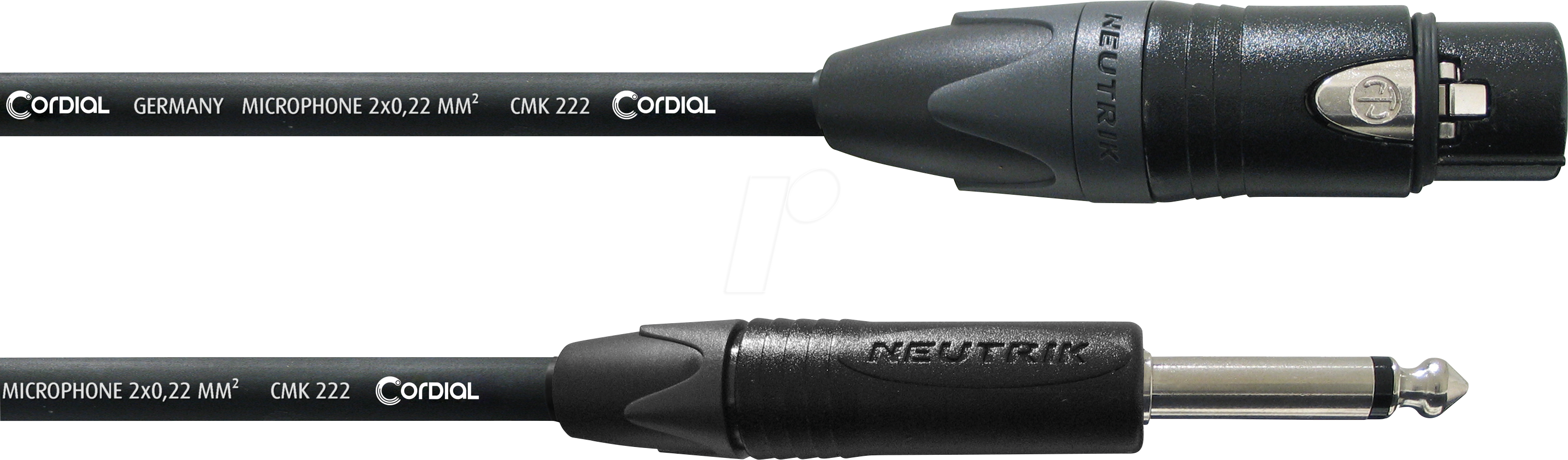 CPM 2,5 FP - CORDIAL 1x XLR female 3 pol, 1x 6.3 mm Klinke mono, 2,50m