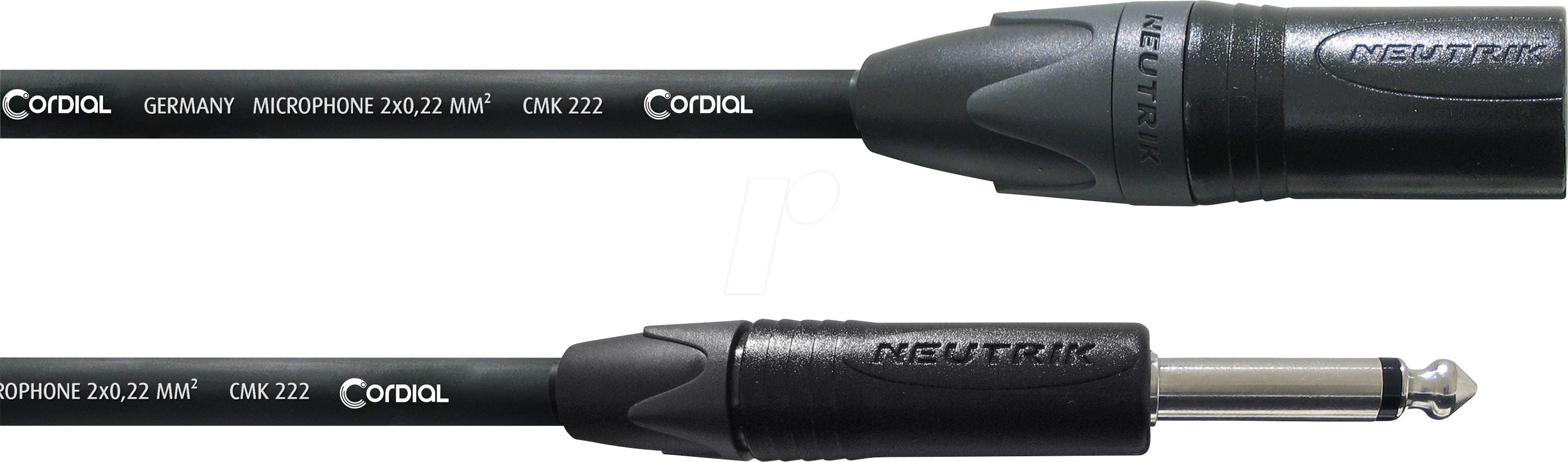 CPM 2,5 MP - CORDIAL 1x XLR male 3 pol, 1x 6.3 mm Klinke mono, 2,50m