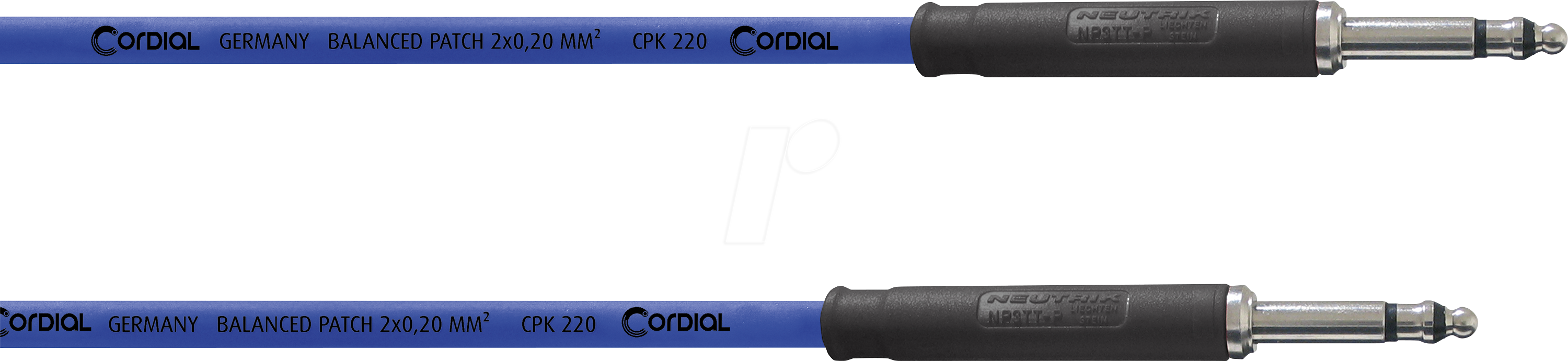 CPP 0,6 TT-BL - CORDIAL 1x TT-Phone stereo, 1x TT-Phone stereo, 0,60m