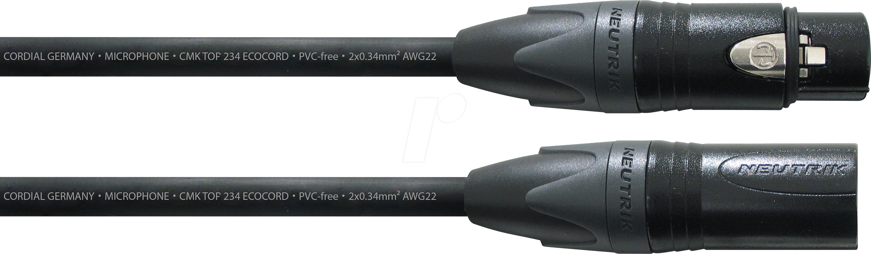 ECOC 1 FM 234T - CORDIAL 1x XLR female 3 pol, 1x XLR male 3 pol, 1,00m