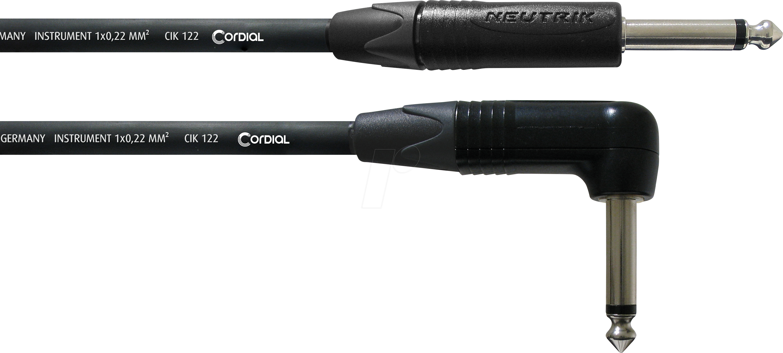 CXI 9 PR - CORDIAL 6,3 mm Mono Klinke, Mono Winkelklinke, 9,00m