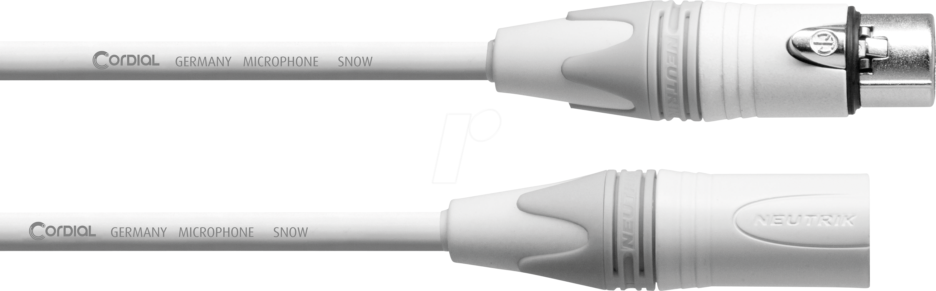 CXM 2,5 FM-SNOW - CORDIAL 1x XLR female 3 pol, 1x XLR male 3 pol, 2,50m