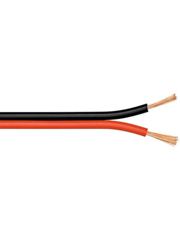 GOOBAY 15022 - Lautsprecherkabel 2x0,75mm² , 100 m rot/schwarz CCA