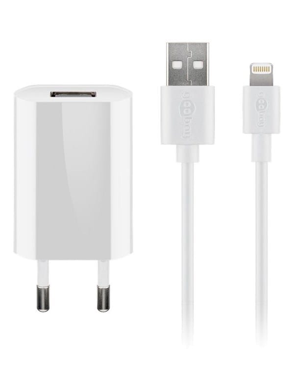 GOOBAY 45295 - USB-Ladegerät, 5 V, 1 A, Lightning, weiß
