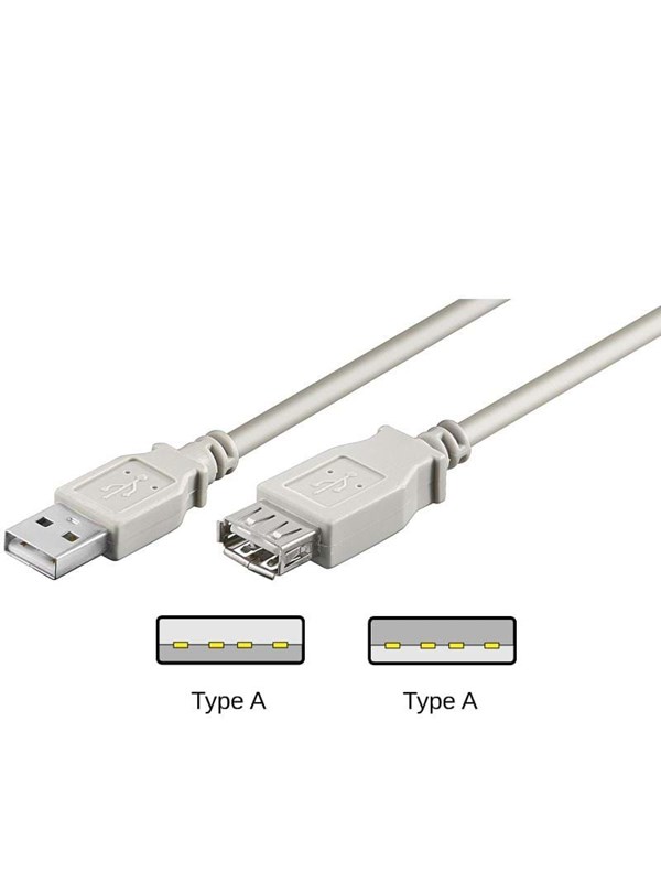 GOOBAY 50961 - USB 2.0 Hi-Speed Verlängerungskabel 3,0 m grau