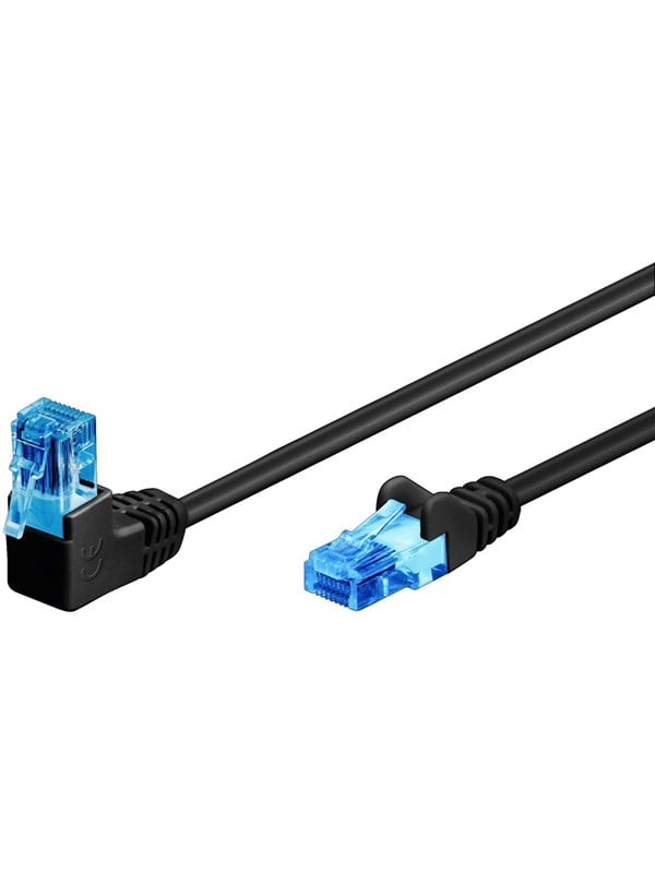 GOOBAY 51529 - Patchkabel Cat.6a U/UTP gewinkelt / gerade, 1 m