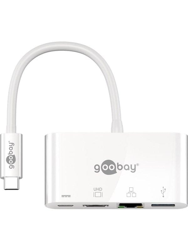 GOOBAY 62105 - USB-C Multiport Adapter, HDMI, Ethernet, USB Typ-A, USB Typ-C