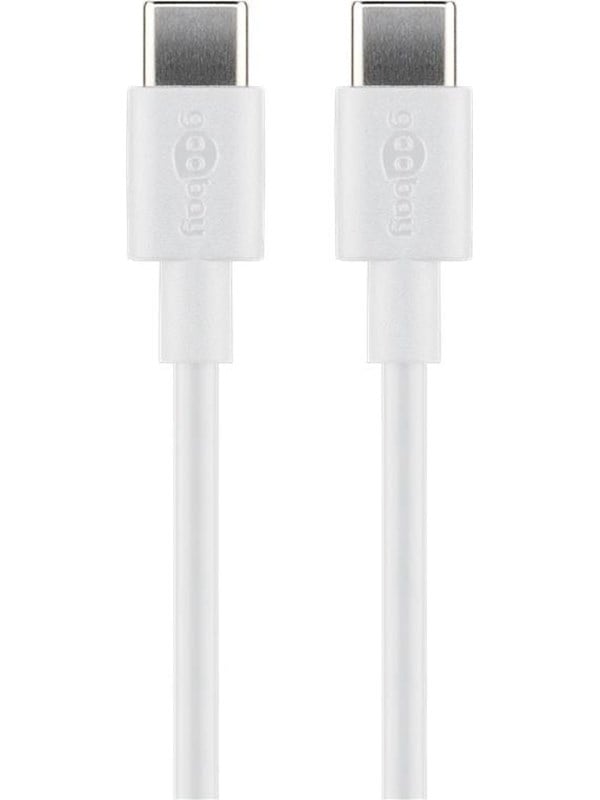 GOOBAY 66315 - Sync- & Ladekabel, USB-C™ -> USB-C™, 0,5m, weiß