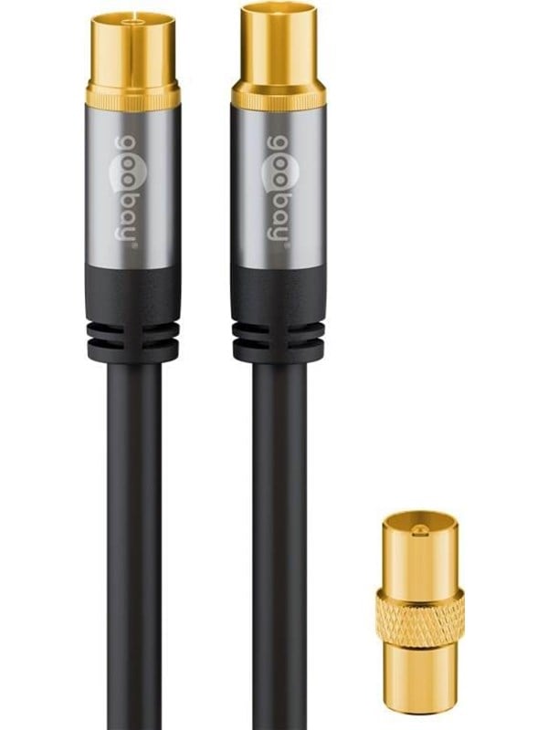GOOBAY 70378 - Antennenanschlusskabel (IEC) (135 dB typ) 4x geschirmt, 3,0 m