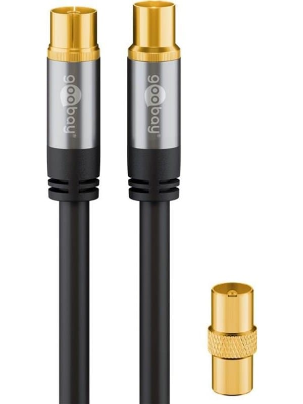 GOOBAY 70378 - Antennenanschlusskabel (IEC) (135 dB typ) 4x geschirmt, 3,0 m