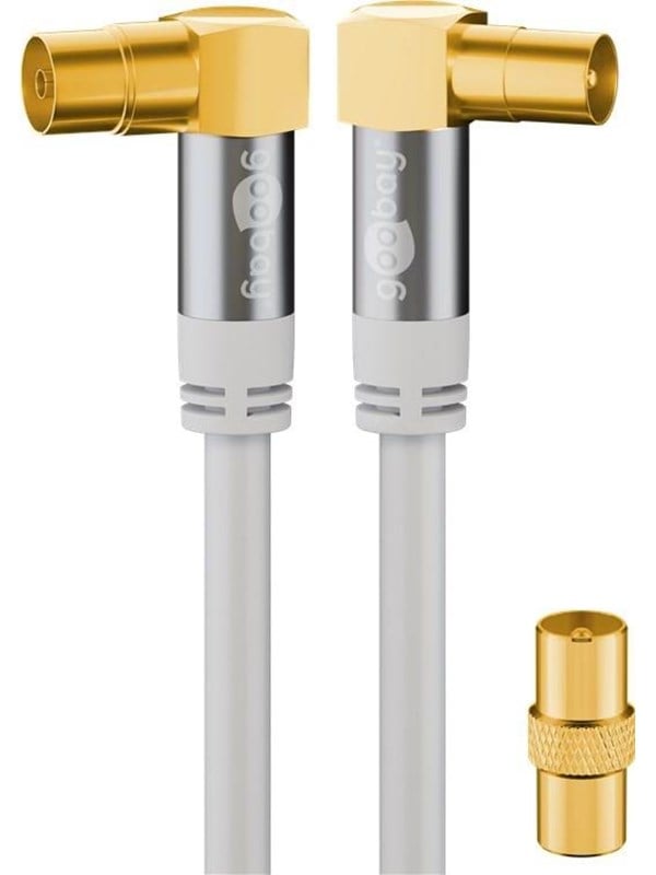 GOOBAY 70411 - Antennenanschlusskabel (IEC) (135 dB typ) 4x geschirmt, 1,0 m