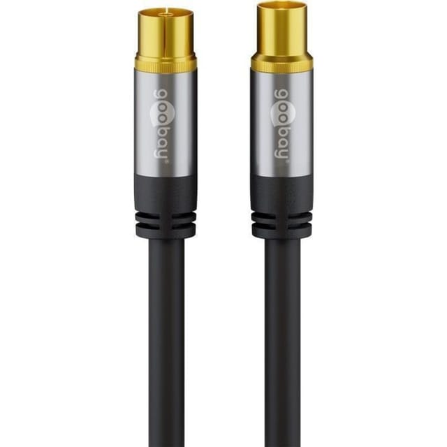 GOOBAY 70389 - Antennenanschlusskabel (IEC) (135 dB typ) 4x geschirmt, 10,0 m