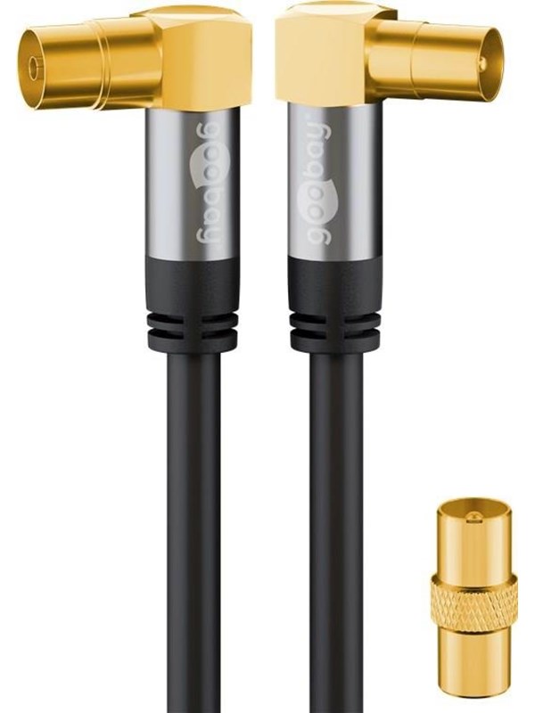 GOOBAY 70461 - Antennenanschlusskabel (IEC) (135 dB typ) 4x geschirmt, 2,0 m