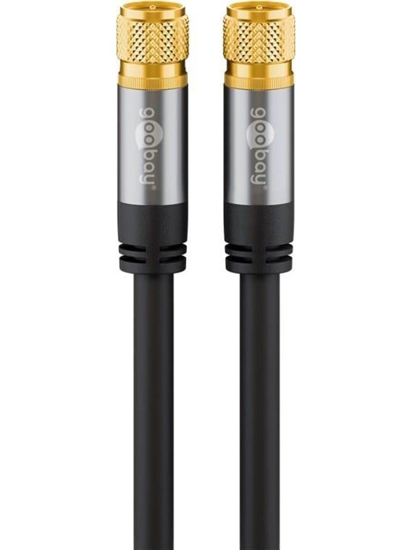 GOOBAY 70666 - Antennenanschlusskabel (F) (135 dB typ) 4x geschirmt, 3,0 m
