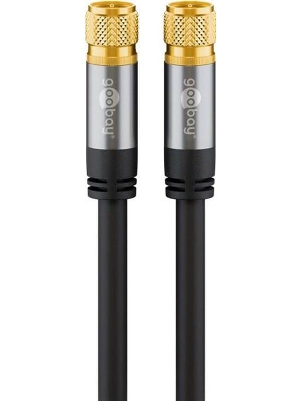 GOOBAY 70672 - Antennenanschlusskabel (F) (135 dB typ) 4x geschirmt, 5,0 m