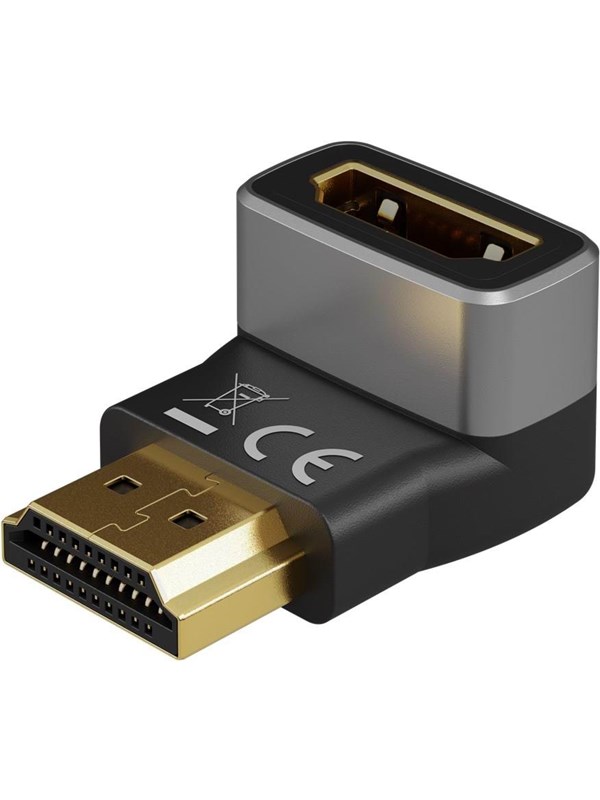 GOOBAY 72011 - Adapter HDMI Stecker/Buchse, 8K 60 Hz, 270° vertikal