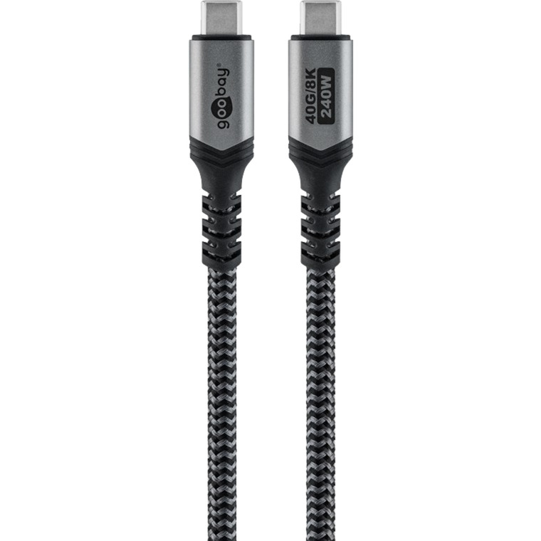 GOOBAY 74210 - USB 4.0 Kabel, 40 Gbit/s, 240 W, 8K 60Hz, 0,5 m