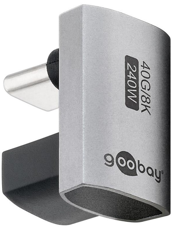 GOOBAY 74445 - USB 4.0 Adapter, C Stecker auf Buchse, U-Form