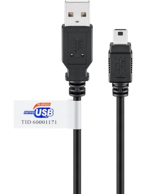 GOOBAY 93903 - USB 2.0 Kabel, A Stecker auf Mini B Stecker, 3 m