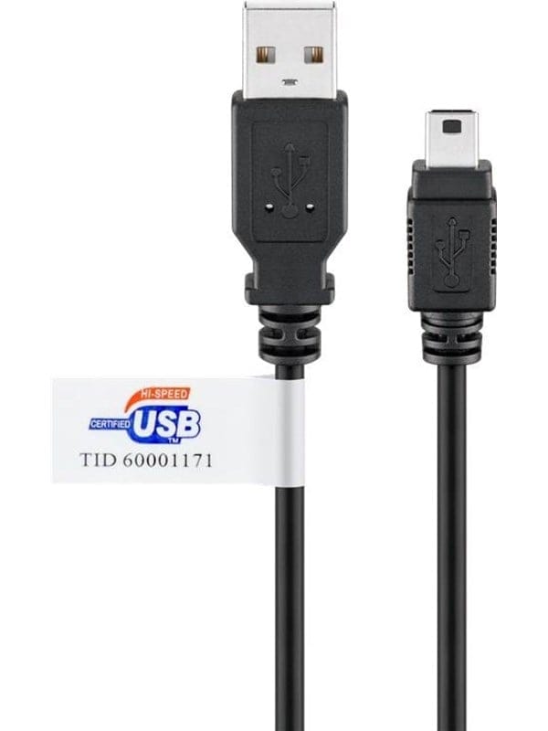 GOOBAY 93903 - USB 2.0 Kabel, A Stecker auf Mini B Stecker, 3 m