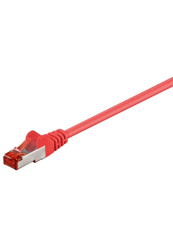 GOOBAY 95477 - Cat.6 S/FTP PiMF Patchkabel, CCA, rot, 1 m