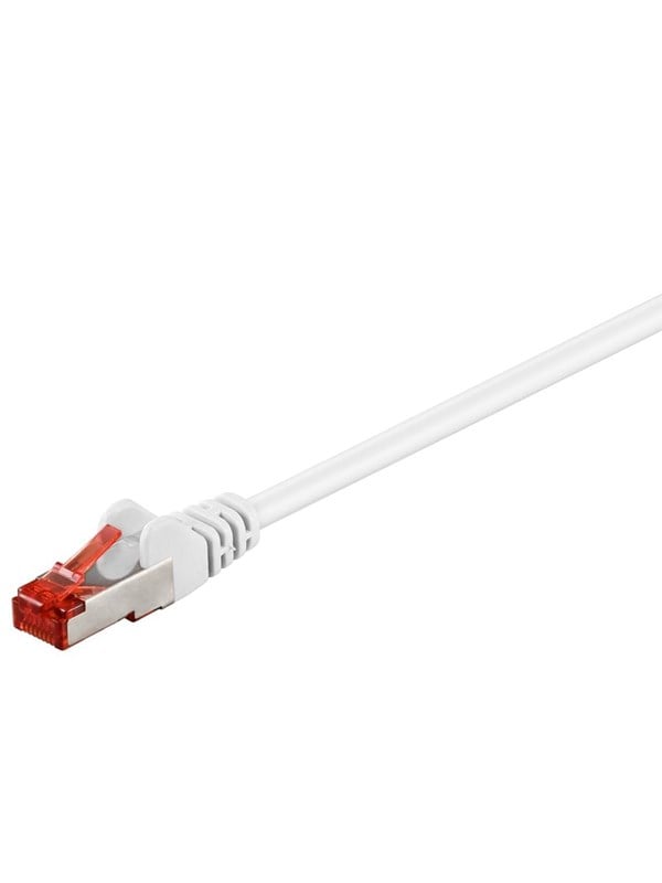 GOOBAY 95481 - Cat.6 S/FTP PiMF Patchkabel, CCA, weiß, 1 m