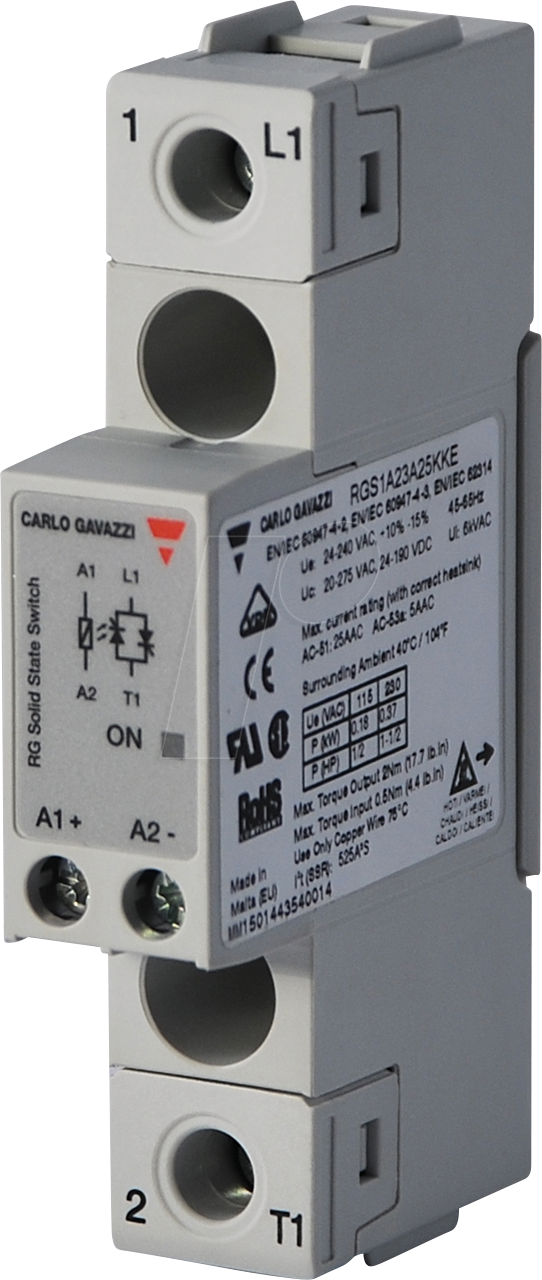 RGS1A23D25KKE - Halbleiterrelais mit integrierter Schutzfunktion, 25 A