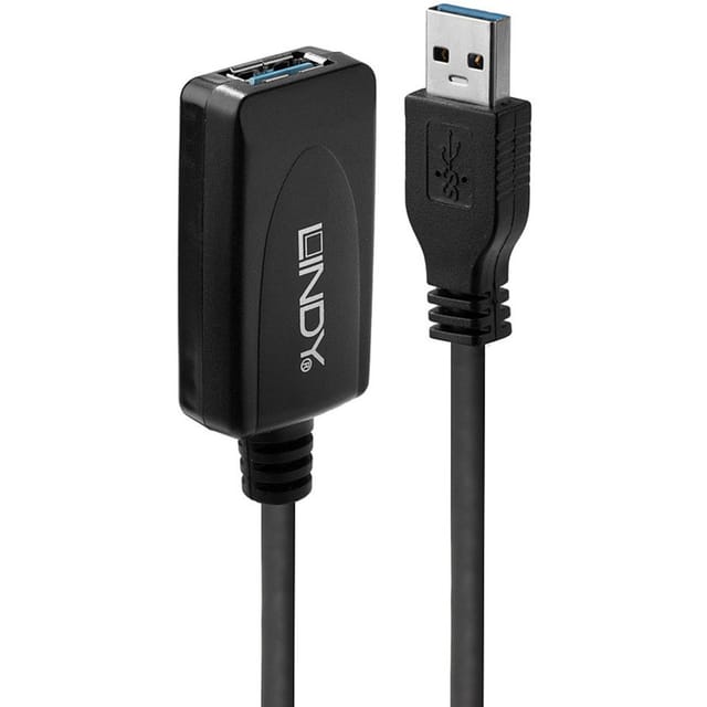 LINDY 43155 - Aktives USB 5 Gb/s-Kabel, A-Stecker > Buchse, 5 m