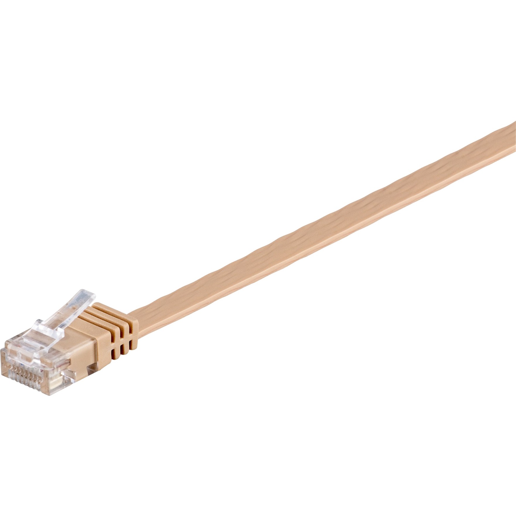 PATCH-C6SB 15HB - Patchkabel flach, UTP, Cat.6, hellbraun, 15 m