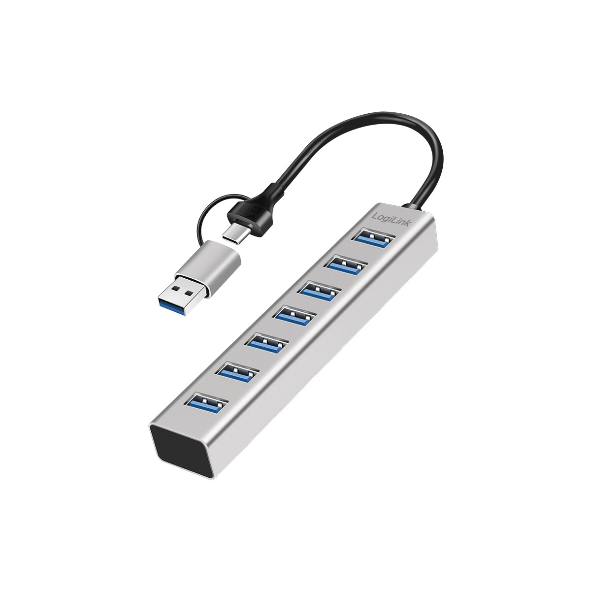LOGILINK UA0441 - USB 3.0 Hub, 7-Port, 5 Gbit/s, Silber
