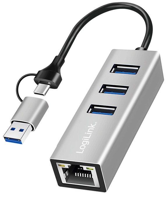 LOGILINK UA0440 - Dockingstation/PortReplicator, USB 3.2 Gen 1, USB-A/-C