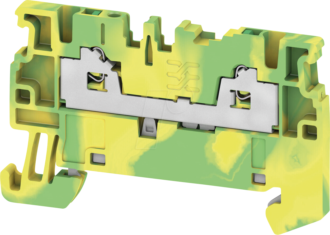 S2C 1.5 PE - Schutzleiter-Reihenklemme S2C SNAP IN, 1,5 mm², grün-gelb