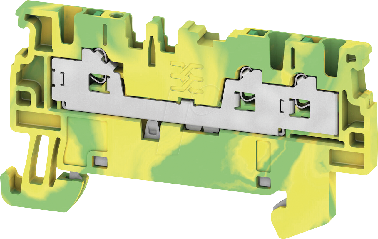 S3C 1.5 PE - Schutzleiter-Reihenklemme S3C SNAP IN, 1,5 mm², grün-gelb