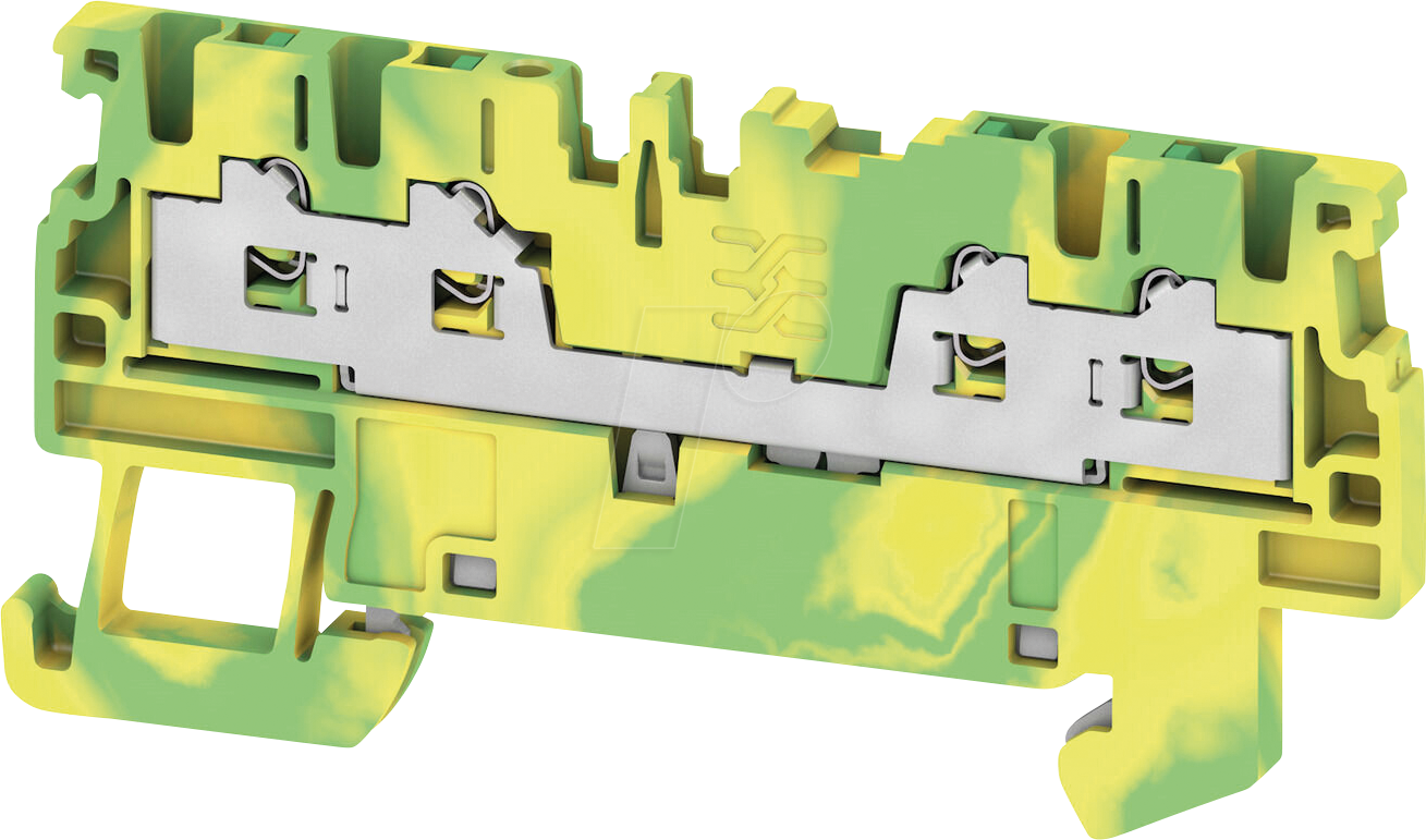 S4C 1.5 PE - Schutzleiter-Reihenklemme S4C SNAP IN, 1,5 mm², grün-gelb